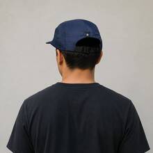 Anth Co Strapback 5 Panel Waterproof Straight Brim Cap - Azul Marino - Ver 3
