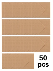 100pcs/50pcs C6 Plain Kraft Paper Envelopes, Natural Brown (114x162mm A6) - A - View 19
