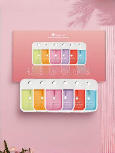 Six Pieces Portable Manual Hand Wash Hand Sanitizer (6-In-1 Gift Box Set), 45 Milliliters Each, No Need For Electricity, Providing Multiple Fragrance Options. This No Wash Hand Sanitizer Set Is The Perfect Gift For Mothers, Girlfriends, And Friends, And Is Also The Best Choice For Mother's Day, Valentine's Day, And Christmas
