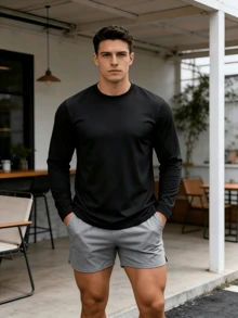 3-Pack Men's Summer Sunscreen Shirt Men's Performance Long Sleeve T-Shirt Men's Long-Sleeved T-Shirts, Breathable And Quick-Drying, Suitable For Fitness And Outdoor Leisure, Fishing, Golf, Outdoor Work - 白色+黑色+藏青 - 查看 2