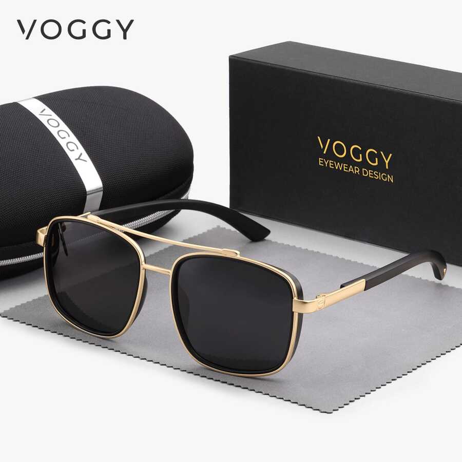 VOGGY 时尚简约复古金属 TR 弹簧铰链偏光 UV400 太阳镜,男女皆宜,适合运动、驾驶、户外、骑行、钓鱼、度假、旅行、聚会、装饰、礼品等场合。 - A - 查看 1