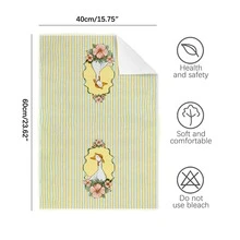 2pcs Minimalist Cartoon Cute Goose Pattern Kitchen Towels, Soft Polyester Material Dish Cloths, Suitable For Kitchen Decor, Cleaning, Holiday Party Decoration, Kitchen & Bathroom Essentials, Home Decor, Housewarming Gift - Multicolor - View 4