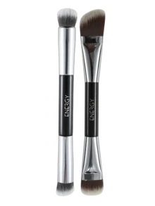 ENERGY Premium Single 2-In-1 Makeup Tool - Dual-Ended Precision Brush For Concealing, Detail Blending, And Spot Setting - Black Handle - Black - View 8