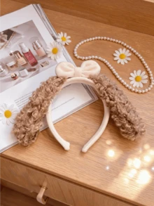 Miniso Băng đô tai cừu 1 chiếc, co giãn, tiện dụng, thích hợp cho phụ nữ và người lớn, dùng để rửa mặt, chăm sóc da, trang điểm, tắm, đeo hàng ngày, dự tiệc, lễ Phục sinh, cosplay, quà tặng. Bao gồm băng đô khẩu trang, băng đô spa, băng đô tắm, băng đô làm sạch da mặt, băng đô khăn tắm, băng đô làm đẹp. - kiểu3 - Xem 6