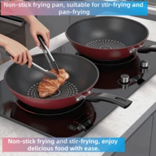 Non-Stick Frying Pan 28cm/11 Inch 1pc, Non-Stick Stir-Fry Pan, Suitable For Stir-Frying And Frying, Induction Cooktop Compatible, Dishwasher , Suitable For All Stoves, Stir-Frying And Daily Cooking, Lightweight And Easy To Clean, Kitchen Essential - View 5