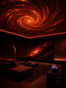 1pc USB Powered Colorful Nebula Projection Lamp, Suitable For Bedside, Dorm, Living Room, Bedroom Atmosphere Decoration - Multicolor - View 6
