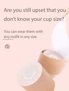 Plus Size Women Invisible Lift Bra Pasties, Breathable Bust Lift Tape Enhances Cleavage, Strapless Backless Design Suitable For Dresses, Swimwear, Weddings, Summer - Multicolor - View 4