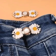 2/4Pcs Pants Waist Tightener, Detachable Jeans Buttons For Loose Jeans, Seamless And Tool-Free Jeans Button Pins, Adjustable Jeans Button Pins, Daisy Instant Pants Button Tightener - Multicolor - View 10