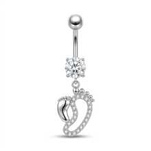 1 chiếc khuyên rốn hình bướm đính đá Cubic Zirconia, cỡ 14G/10mm, chất liệu thép không gỉ, phụ kiện độc đáo cho tiệc tùng và ngày lễ. - Nhiều màu - Xem 5