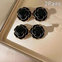2/4Pairs Camellia Rose Jeans Tightening Brooch, Adjustable Button To Make Larger Size Smaller, No-Sew Removable Waist Buckle - Multicolor - View 16