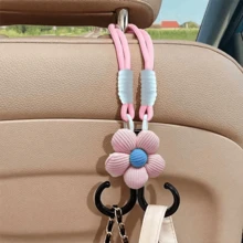 1 buah Pengait Belakang Jok Mobil, Gantungan Tas Tangan & Dompet, Pengait Sandaran Kepala yang Praktis, Aksesori Dekorasi Mobil, Trim Interior - Pengait tali bunga kecil - View 6