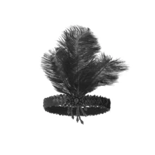 Accessoire pour cheveux vintage à plumes des années 1920 pour femmes, coiffe de costume pour le bal de promo, le mariage, le carnaval, l'Halloween, la décoration de carnaval, la Saint-Valentin - A - Voir 11