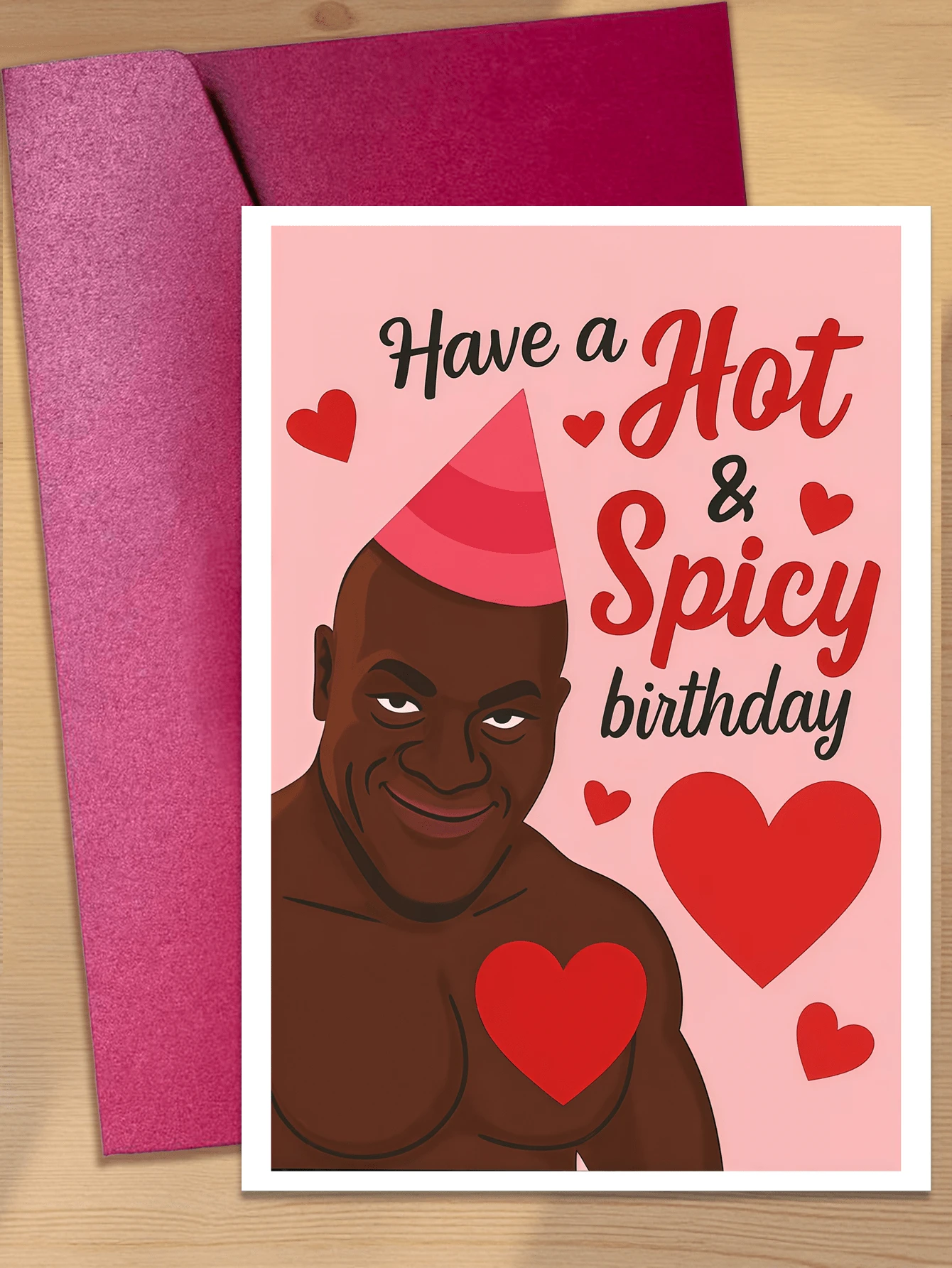 1pc Interesting & Passionate Birthday Card | Romantic & Fun Celebration Card, Suitable For Sending To Spouse, Partner, And Close Friends On Special Birthdays, Holidays, And Birthday Parties, Cartoon Fantasy Theme, Paper Material, Applicable For Valentine's Day, Anniversary, Birthday, And Other Occasions - 18*13cm - View 1