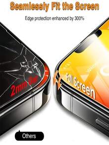 2 Stück Ultra HD One-Click Auto-Adsorptions Staubdichte Gehärtete Glas Schutzfolie Für iPhone 17 Air 16 15 14 13 12 11 X/XS Pro Max Serie, 9H+ Hohe Aluminiumlegierung Härte Staubdicht Explosionssicher Kratzfest Verschleißfest Auto-Adsorption Einfache Installation Schutzfolie - Transparent - Übersicht 10