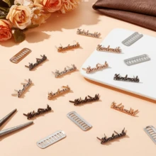 2個/4個/6個 新款字母手工標誌按扣扣環 | DIY手工包裝飾扣，多色可選/適用於手工包、帽子、背包、手提包等 - 多色 - 查看 3