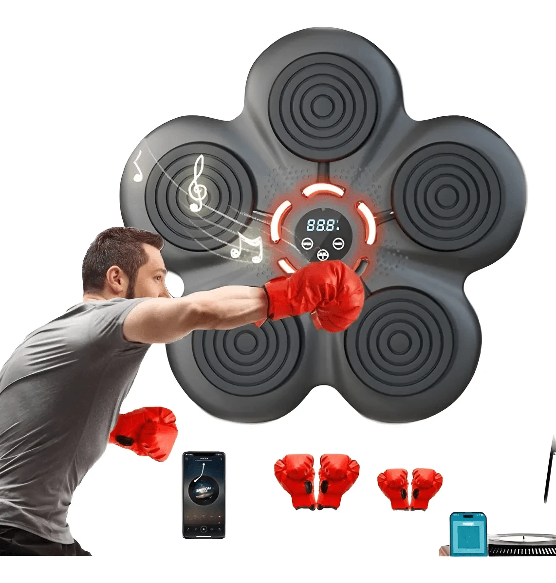 Music Boxing Machines - Black - View 1