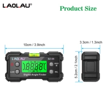 L.A.OL.A.U L.AOL.AU SZ-08 5*90° Inclinometer Elektronik Cerdas Presisi Tinggi, Level Digital, Magnet Kuat Dua Sisi, Alat Pengukur Kemiringan dan Sudut, Pengukuran Relatif/Absolut, Pembacaan Otomatis, Alat Perbaikan Rumah, Konstruksi dan Otomotif - Satu ukuran cocok untuk semua. - View 6