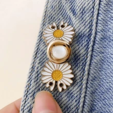 2/4Pcs Pants Waist Tightener, Detachable Jeans Buttons For Loose Jeans, Seamless And Tool-Free Jeans Button Pins, Adjustable Jeans Button Pins, Daisy Instant Pants Button Tightener - Multicolor - View 11