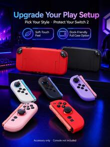 Soft Silicone Full Protective Case Compatible With Switch NS2 Joy-Con Controllers, Anti-Slip, Anti-Sweat, Shock-Proof, Cute Macaron Colors, Designed Compatible With Switch Players, Compatible With Switch NS2, Various Color Combinations Available, Switch Gaming Accessories, Game Controller Accessories, Pink, Anti-Drop, Anti-Scratch - Multicolor - View 6