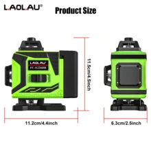 L.A.OL.A.U LAOLAU 16-Line 4D Green Laser Level, 360° Horizontal & Vertical Cross Line, Auto Self-Leveling, Remote Control, Laser Leveler For Indoor/Outdoor Construction - One Size Fits All - View 6