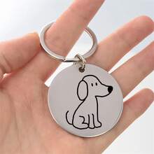 Classic Dog Tag Identity Plate, Practical And Elegant. Made Of High-Quality Stainless Steel, Thick And Durable Material. Suitable For Various Pet Collars As A Versatile Accessory, Lightweight And Comfortable To Wear. Suitable For All Kinds Of Cats And Dogs. - Multicolor - View 1