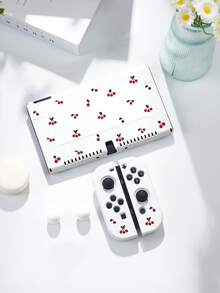 1个红色樱桃图案保护壳/透明闪光保护壳，兼容Switch 2/Switch NS/Switch OLED/Lite，Switch主机配件齐全，包含收纳袋、卡槽底座，是送给Switch玩家的最佳礼物。 - 彩色 - 查看 2