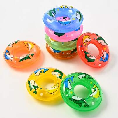 Bộ 10 chiếc phao bơi mini đa năng, hình cá heo, màu ngẫu nhiên, thích hợp cho thú cưng tắm, rùa nhỏ, cũng có thể dùng làm vật trang trí trên mặt nước bể cá, không cần pin.