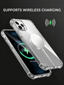 This Large Lens Opening Phone Case Is Compatible With All Apple Device Models. It Features Built-In Corner Airbags For Anti-Drop Protection, Effectively Cushioning Impact From Falls And Providing All-Round Protection Against Scratches And Collisions. The Extra-Large Lens Opening Design Accommodates Multi-Camera Setups Without Affecting Photography Or Flash Usage. The Raised Edge Design Prevents Screen And Lens From Wearing Down When Placed Flat. - Clear - View 6