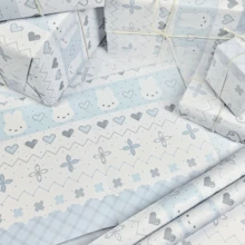 MIFFY 1套/5張費爾島米菲兔禮物包裝紙，極具吸引力的可愛生日禮物包裝紙，加厚包裝材質紙，新年禮物、情人節禮物、復活節禮物 [隨機款式] - 彩色 - 查看 2