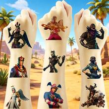20pcs Temporary Stickers Themed Full Body Character Design Decoration Stickers Easy Apply Accessory For Holiday Present & Event Decor - Multicolor - View 1