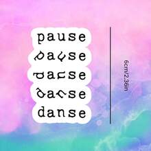 Pause-Danse, A Great Life Rhythm Philosophy: Pause And Rest When Tired, Waterproof Vinyl Sticker - Durable Smooth Surface, Self-Adhesive Bumper Sticker, Suitable For Cars, Windows, Laptops, Trucks, Water Bottles - Multi-Functional Durable Design, Car Sticker - Vinyl - View 3
