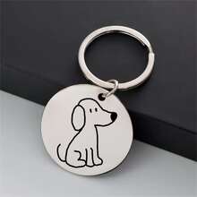 Classic Dog Tag Identity Plate, Practical And Elegant. Made Of High-Quality Stainless Steel, Thick And Durable Material. Suitable For Various Pet Collars As A Versatile Accessory, Lightweight And Comfortable To Wear. Suitable For All Kinds Of Cats And Dogs. - Multicolor - View 4