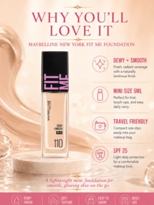 Maybelline 菲力特潤柔滑粉底液 SPF 25 #110 黃調白皙膚色，5/30毫升裝可選， - 美寶蓮FITME粉底液 水潤版110 - 查看 7