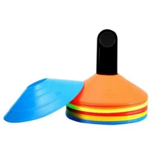 15/20pcs Football Training Marker Discs, Colorful Marker Plates, Stackable Storage, Suitable For Football Agility Footwork Training - Multicolor - View 1