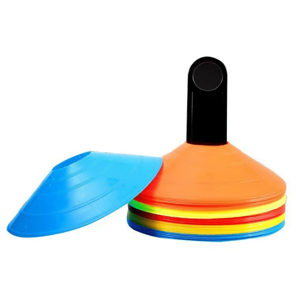 15/20pcs Football Training Marker Discs, Colorful Marker Plates, Stackable Storage, Suitable For Football Agility Footwork Training - Multicolor - View 1
