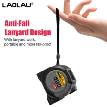 L.A.OL.A.U L.AOL.AU 3合1紅外線雷射測距儀：手持式、超高精度、智能便攜（黑色，40m/60m），需2顆AAA電池（不含）－可測量長度/面積/體積，具備數據儲存與勾股定理功能，適合裝飾/建築/工程使用 - 黑色 - 查看 8
