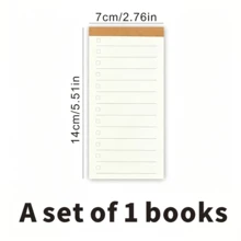 1pc Vintage Style Portable Kraft Paper Cover Notebook, To-Do List, Office, Planning, Multi-Function Tear-Off Memo Pad, 50 Sheets, Rectangular, Non-Sticky Student Planner Memo Pad, Flip-Up Notepad, Kraft Paper Memo Book, Planner Notebook, Lined Notebook, Grid Notebook, Blank Notebook, Checklist Notebook - one-size - View 17