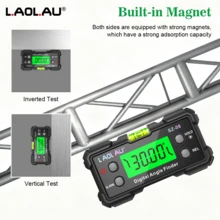 L.A.OL.A.U L.AOL.AU SZ-08 5*90° Inclinometer Elektronik Cerdas Presisi Tinggi, Level Digital, Magnet Kuat Dua Sisi, Alat Pengukur Kemiringan dan Sudut, Pengukuran Relatif/Absolut, Pembacaan Otomatis, Alat Perbaikan Rumah, Konstruksi dan Otomotif - Satu ukuran cocok untuk semua. - View 5