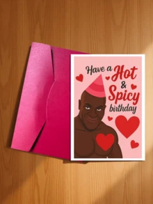 1pc Interesting & Passionate Birthday Card | Romantic & Fun Celebration Card, Suitable For Sending To Spouse, Partner, And Close Friends On Special Birthdays, Holidays, And Birthday Parties, Cartoon Fantasy Theme, Paper Material, Applicable For Valentine's Day, Anniversary, Birthday, And Other Occasions - 18*13cm - View 6