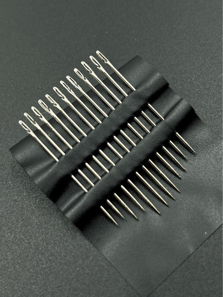 12pcs Side-Threading Sewing Needles, Multi-Size Self-Threading Steel Hand Sewing Needles, Beginner Friendly. Suitable For Daily Clothing Repair, Fabric Embroidery DIY Crafts, Home Sewing And School Handicrafts - Hand Sewing Needle - View 2