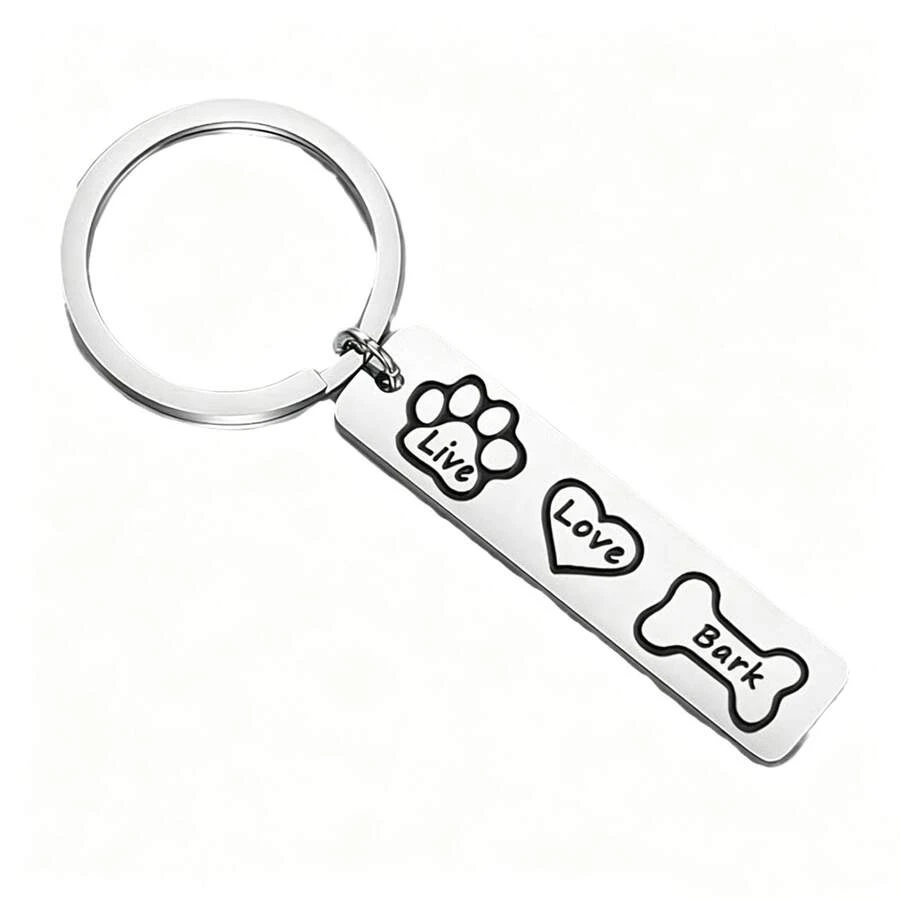 Placa de identificación para mascotas de acero inoxidable, diseño minimalista de placa de perro, durable y resistente, accesorio versátil para collar, colgante compacto para gatos y perros - Multicolor - Ver 1
