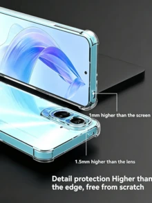 Compatible With OPPO, And Full Series Models, Made Of High-Elastic TPU Material, Flexible And Impact-Resistant, Not Easy To Yellow. Precise Openings For The Real Machine, Sensitive Buttons, High Edge Protection For The Screen And Lens, Anti-Scratch And Anti-Collision. Non-Slip And Skin-Friendly Texture, Slim And Close-Fitting, Not Bulky And Easy To Grip, Simple To Install And Remove. The Thin Case Does Not Block The Signal, Supports Wireless Charging, Practical And Versatile For Daily Use. - Clear - View 2