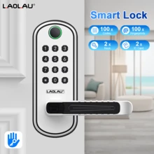 Smart Fingerprint Door Lock With Keypad, APP Control, IC Card, Password, Emergency Power Supply, Adjustable Left/Right Handle, Suitable For Home, Office, Bedroom - 彩色 - 查看 2