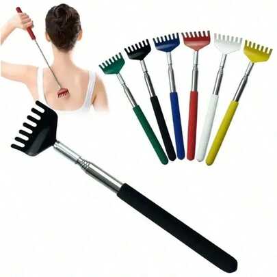 1/2pcs Extendable Back Scratcher, Telescopic Itch Scratcher With Ergonomic Handle - Long Reach Claw For Hard-To-Reach Spots, Senior & Office Relief Gift (Adjustable Length)