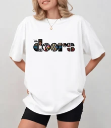 Vintage The Door-S Graphic T-Shirt, Album-Filled Logo, Unisex Relaxed Fit - White - View 7