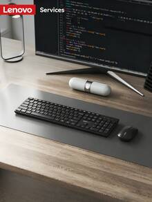 Lenovo KN220 2.4GHz 無線鍵盤滑鼠組合，靜音人體工學鍵盤，可調 DPI 滑鼠，全尺寸辦公鍵盤，相容 Windows Mac 筆記型電腦桌上型電腦 - 查看 5