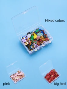 Pin tekan plastik warna-warni, dapat digunakan untuk catatan kantor, dekorasi furnitur sofa, dan kerajinan DIY lainnya. - A - View 3
