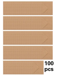 100pcs/50pcs C6 Plain Kraft Paper Envelopes, Natural Brown (114x162mm A6) - A - View 14