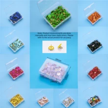 Pin tekan plastik warna-warni, dapat digunakan untuk catatan kantor, dekorasi furnitur sofa, dan kerajinan DIY lainnya. - A - View 14