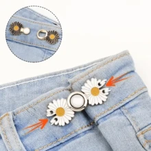 2/4Pcs Pants Waist Tightener, Detachable Jeans Buttons For Loose Jeans, Seamless And Tool-Free Jeans Button Pins, Adjustable Jeans Button Pins, Daisy Instant Pants Button Tightener - Multicolor - View 8